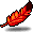 Red Mardi Gras Feather