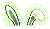 潮汐Easter Chiffon Bunny Ears (Green) 预览