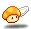 潮汐Orange Mushroom Buddy Hairpin