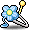 Sky Blue Yarn Flower