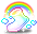 潮汐Sparkly Rainbow Shoes