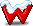 红色英文字母 W