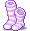 潮汐Striped Knee Socks (Lavender)