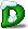 绿色英文字母 D