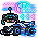 潮汐Zooming Blue Race Car