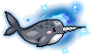 潮汐Arctic Narwhal Pillow 预览
