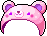 潮汐Warm Pink Bear Hat 预览