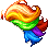 潮汐Windswept Rainbow Wig 预览