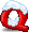 红色英文字母 Q