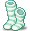 潮汐Striped Knee Socks (Mint Green)